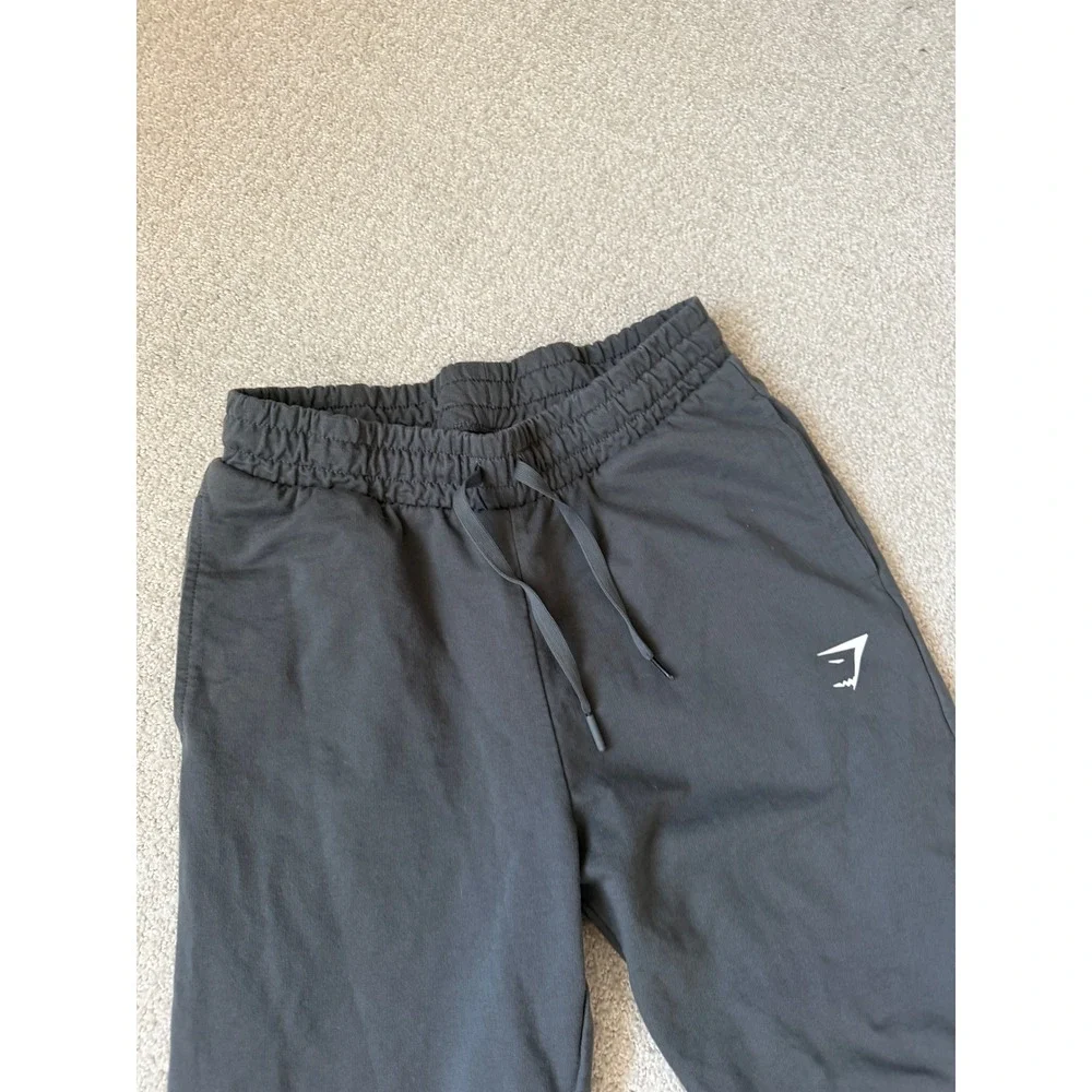 Gymshark Mens Small Charcoal Gray Joggers Elastic Drawstring Waist Sweatpants